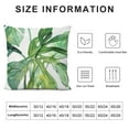 thumbnail image 5 of Creowell   Throw Pillow Covers Tropical Watercolor Artistic Modern Green Palm Leaf Decorative Pillow Cases Home Decor Standard Square Summer White Pillowcases White, 5 of 5