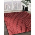 thumbnail image 3 of Ahgly Company Machine Washable Indoor Round Transitional Crimson Red Area Rugs, 3' Round, 3 of 7