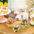 thumbnail image 4 of 12Pack Plastic Mini Cake Stand with Dome Cover,Candy Cupcake Containers,Gold Holiday Supplies for Indoor and Outdoor Use, 4 of 7