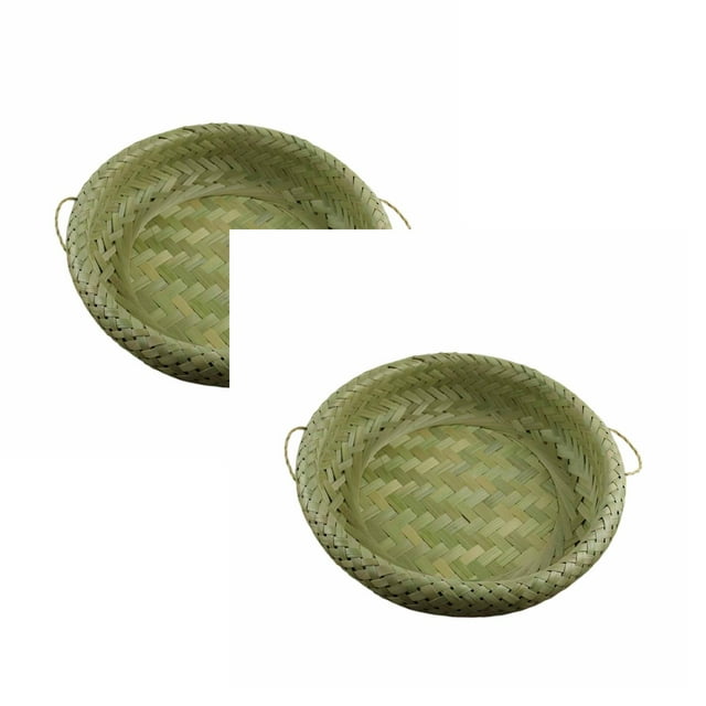 Leojiow 2 Pcs Fruits Naturels Faits à la Main Légumes Pain Réutilisables Légers Rangement Cuisine 23.5X7Cm