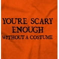 thumbnail image 2 of Scary Without A Costume Halloween Womens Fitted Plus Size Graphic Tee Brisco Brands 2X, 2 of 5