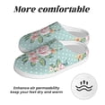thumbnail image 6 of Haiem Vintage Floral Print Women's Fuzzy Memory Foam House Slipper Cozy Home Footwear Non-slip Winter Slippers-37/38, 6 of 7