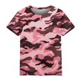 thumbnail image 5 of IYYVV Plus Size Tunic Tops For Women Casual Summer Short Sleeve Tops Dressy O-Neck Y2K Shirt Retro Camo Pattern T Shirt Spring Womens Clothing Wine M, 5 of 5