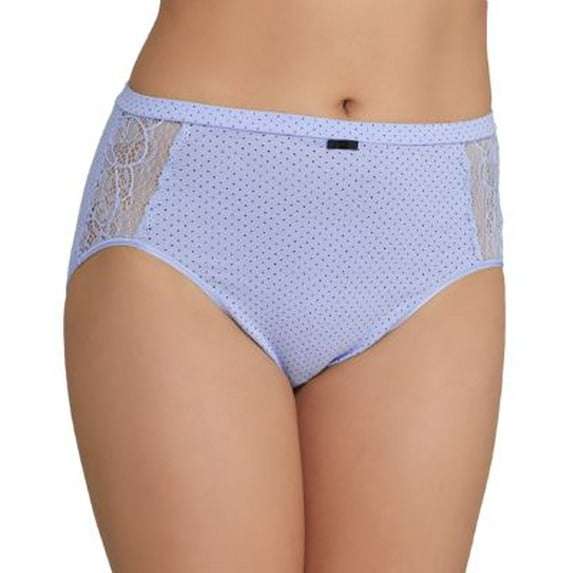 Bali Womens Lace Desire Hi-Cut Cotton Brief Style-CD62