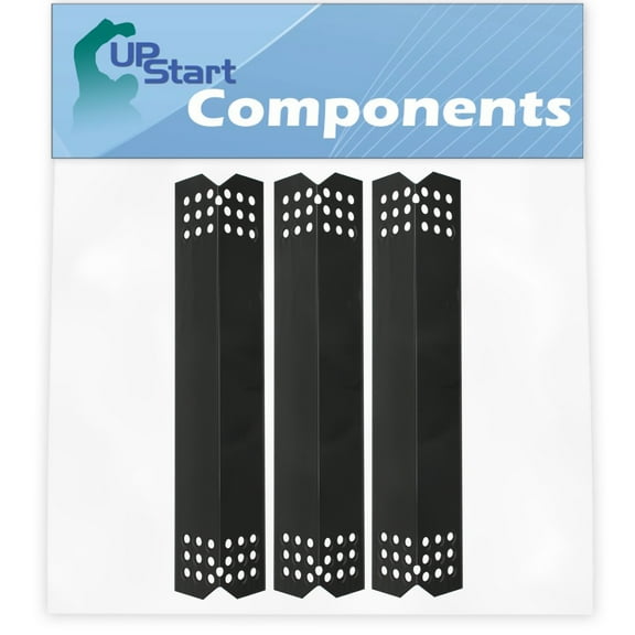 3-Pack BBQ Grill Heat Shield Plate Tent Replacement Parts for Sunbeam Grillmaster 7200737 - Compatible Barbeque Porcelain Steel Flame Tamer, Guard, Deflector, Flavorizer Bar, Vaporizer Bar