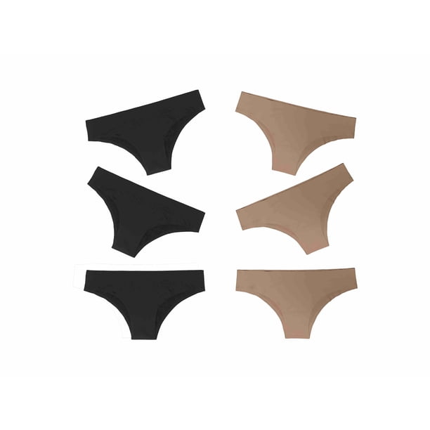 Paquete 6 Pantaletas Invisibles Sin Costuras Corte Láser Pack Incluye 6 Diferentes Colores Tatys Fashion 72521