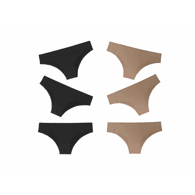 Paquete 6 Pantaletas Invisibles Sin Costuras Corte Láser Pack Incluye 6 Diferentes Colores Tatys Fashion 72521