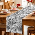 thumbnail image 5 of Spring Floral Table Runner - 60 Inch Long Retro Country Flowers Leaves Botanical Gray Cotton and Linen Blended Dress Scarves Farmhouse Table Runner for Kitchen Dining, Coffee Table, 13" x 60", 5 of 8