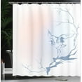 thumbnail image 4 of Ambesonne Landscape Shower Curtain, Winter Tree Branches, 69"Wx84"L, Blue Pink, 4 of 5