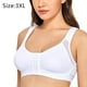 thumbnail image 2 of Sujetador deportivo Gather con cobertura total, cierre frontal, sin aros, soporte de espalda y postura para mujer - Blanco, 2 of 6