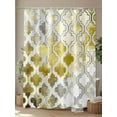 thumbnail image 4 of Yellow Morocco Shower Curtain Set ，Waterproof Fabric Shower Curtains Abstract Retro Shower Curtains for Bathroom,Bathroom Decor 60"x72", 4 of 6