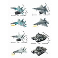 thumbnail image 3 of Military Fighter & Tank Building Blocks Set, DIY Assembled Jet Aircraft and Main Battle Tank Model, Creative Educational Construction Toy Birthday Gift for Boys Kids, 3 of 6