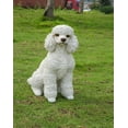 thumbnail image 1 of Statue d'Animal de Jardin Blanche Poodle Assis, 1 of 6