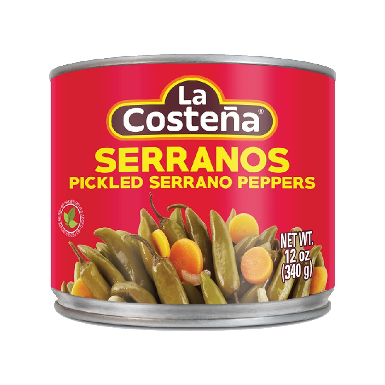 (12 pack) La Costeña Serrano Peppers & Sliced Pickled Carrots, 12 oz