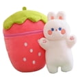 thumbnail image 1 of Almohada de felpa de fresa, almohada de peluche de peluche, linda muñeca de felpa de fresa, adorable para el día de San Valentín, regalo para niños Conejo de 30 cm., 1 of 10