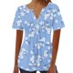 thumbnail image 2 of Fiudx Camisetas para Mujer Top Corto con Botones y Cuello En V Estampado para Mujer, 2 of 3