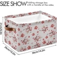 thumbnail image 3 of FREEAMG Small Flowers Storage Bin for Toy Storage Basket Dirty Clothes Sundries Office Home Closet Organizer Shelf Cube Box Waterproof Laundry Basket, 2 PCS, 3 of 7