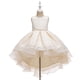 thumbnail image 1 of Vestido de cola para niños, sin mangas, de encaje, de color sólido, para niñas grandes, vestido de princesa para actuación en el escenario, 1 of 6