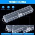 thumbnail image 3 of 2Pcs Tongue Scraper Travel Case,Transparent Portable, Dust-proof Toothbrush ,Toothpaste Cases for Daily and Travel Use,, 3 of 8