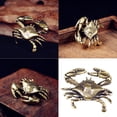 thumbnail image 2 of Crabs Decors Figurines Brass Statues Crabs Decorative Objects for Living Room,Bookshelf,Side Table Decorations, 2 of 8
