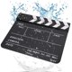 thumbnail image 4 of Tablero de aplausos, acrílico, Director de Escena, claqueta, TV, película, Tablero de acción, Corte de película, Accesorio con bolígrafo, para Accesorios (Pizarra en Blanco y Negro PAV1BBE) Amonsee NO, 4 of 6