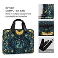 thumbnail image 4 of FORMRS 16" Laptop Bag Carrying Sleeve Case with Handle Travel Shoulder Briefcase, Green Dragon Flowers, 4 of 8