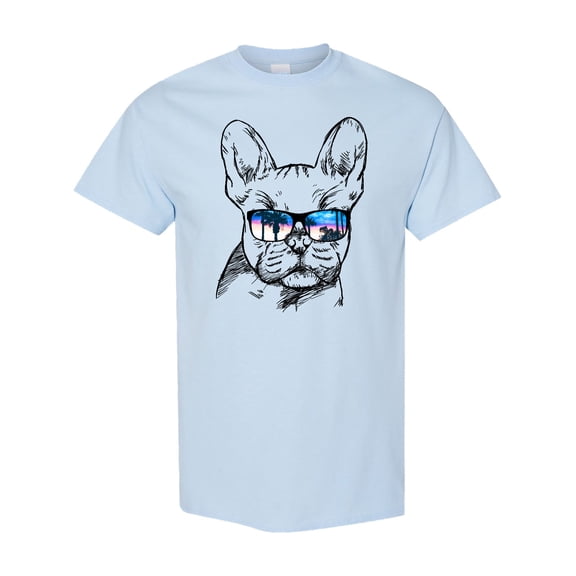 Inktastic French Bulldog Portrait with Sunglasses T-Shirt