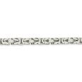 thumbnail image 3 of Solid 925 Sterling Silver 6mm Square Byzantine Chain Necklace 22" - with Secure Lobster Lock Clasp, 3 of 5