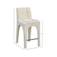 thumbnail image 3 of Meridian Furniture Gramercy Beige Linen Textured Fabric Stool, 3 of 9