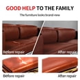 thumbnail image 4 of Leather Repair Patch, 16X119 inch Self Adhesive Leather Repair Waterproof,DIY Large Leather Repair Tape for Couches, Furniture, Car Seats, Cabinets, Wall, Handbags (16X98 inch, Dark Brown), 4 of 8