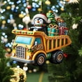 thumbnail image 4 of Construction Truck Christmas Ornaments, Acrylic 2D Vehicle Christmas Tree Hanging Decor for s, Car Lover Gift for Holiday(C), 4 of 4