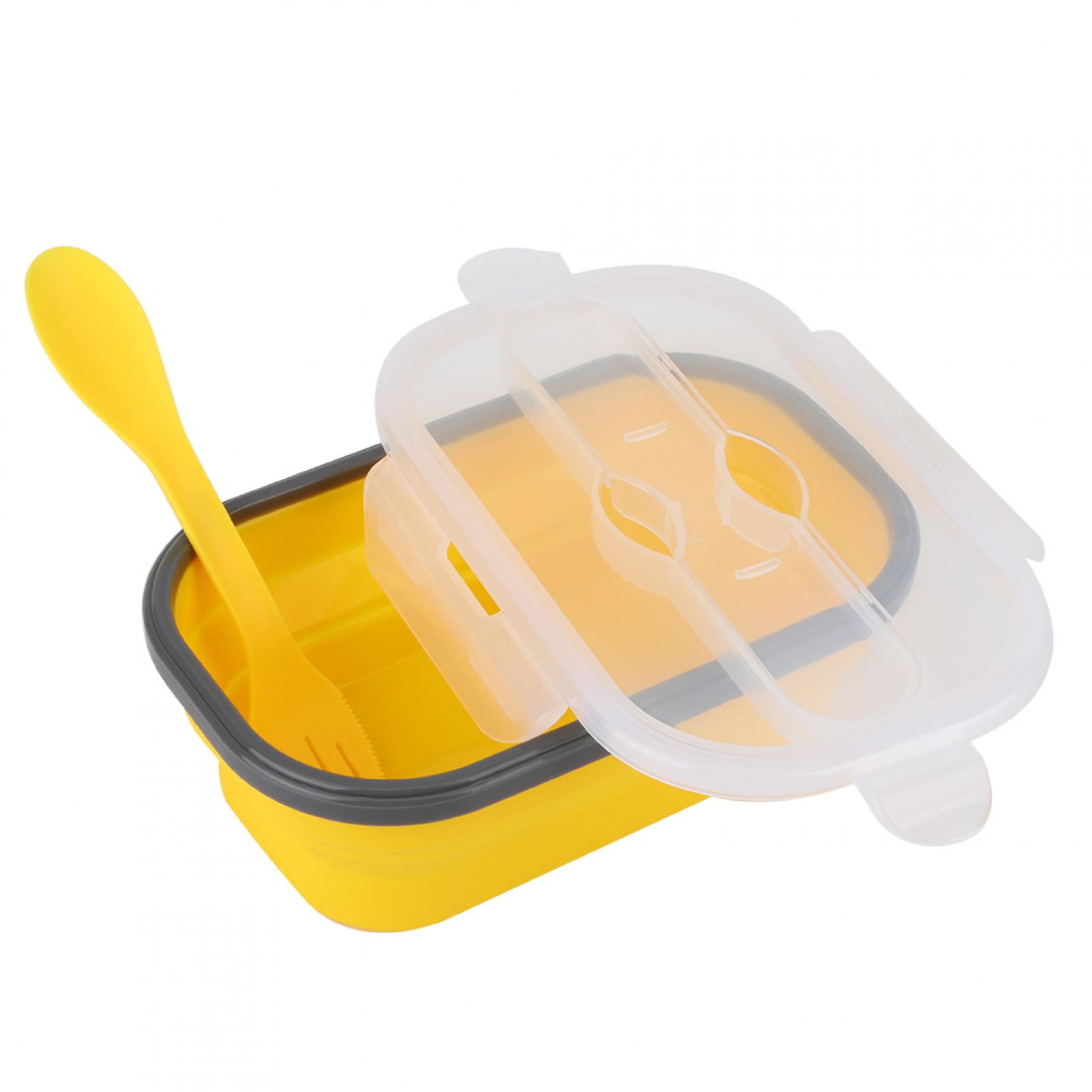 Folding Box Lunch Box, Food Grade Bento Box, For Home Office Yellow