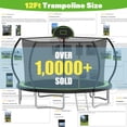 thumbnail image 2 of 12FT Trampoline for Kids and Adults with Safe Enclosure Net, SEGMART Round Recreational Trampoline with Basketball Hoop, Upgrade Outdoor Trampoline with Ladder for Backyard Park, 2 of 8