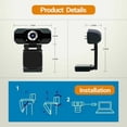 thumbnail image 5 of AAOMASSR 1080P HD Webcam with Microphone, Streaming Computer Web Camera USB PC Desktop Laptop Webcam with Stand/Privacy Cover/Tripod Stand, Autofocus, Noise Reduction for Video Calling/Zoom/Meeting, 5 of 12