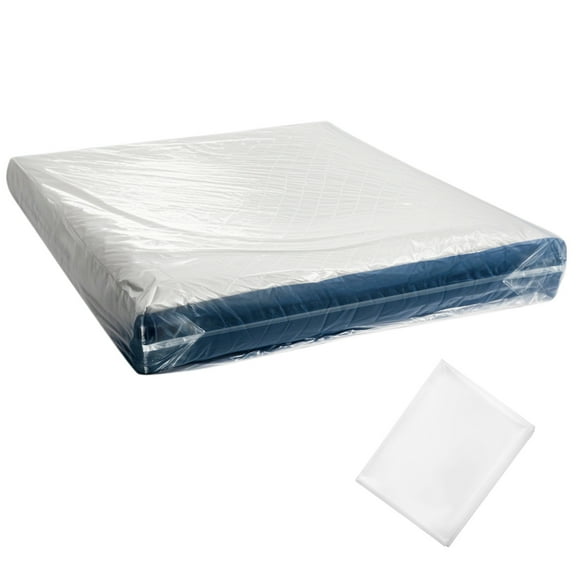 KFFKFF Mattress Protection Bag, 2 Mil Density, Storage Solution for Mattress, Durable and Water-Resistant Plastic Bed Shield, Enhanced Corner Structure