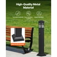 thumbnail image 2 of VEVOR Cigarette Butt Receptacle, Weatherproof Cigarette Butt Container with 4 Disposal Openings & Top Cover, Freestanding Outdoor Cigarette Butt Disposal for Garden, Office, Restaurant, Hotel, Black, 2 of 9