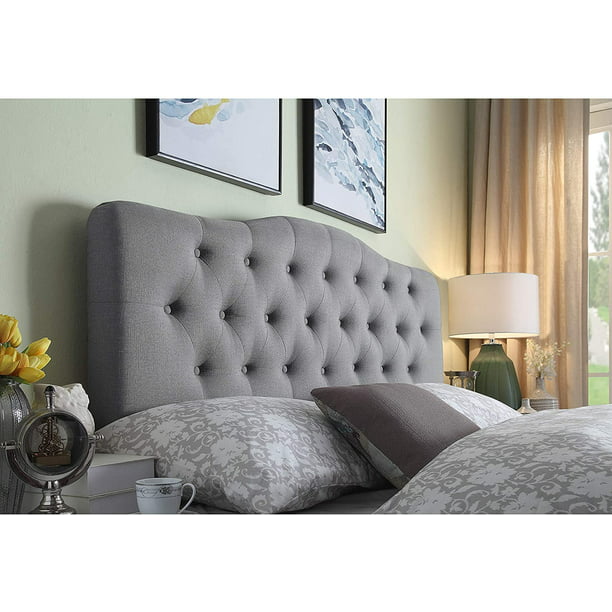 Rosevera Givanna Upholstered Panel, Linen Headboard Queen Bed