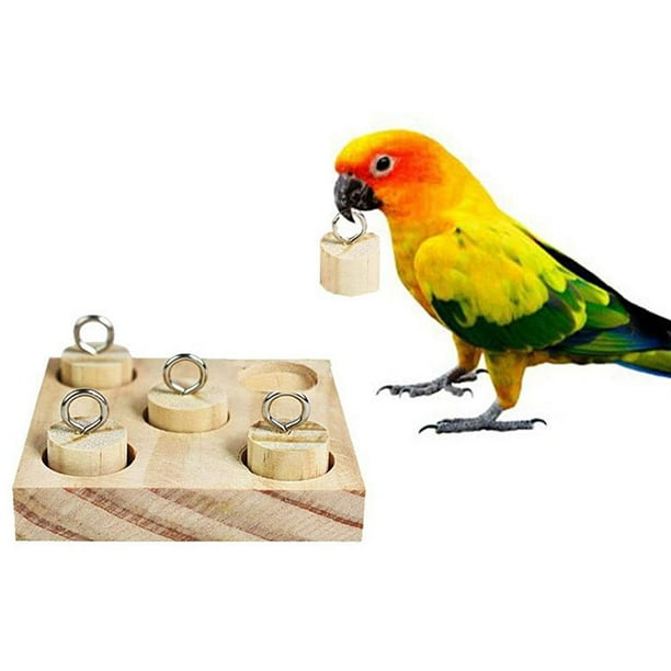 Juguetes Para Loros Monstrate Bloque De Madera Juguete Educativo Interactivo FN005562-00
