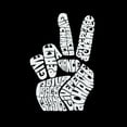 thumbnail image 2 of LA Pop Art Men's Word Art Crewneck Sweatshirt - PEACE FINGERS, 2 of 2