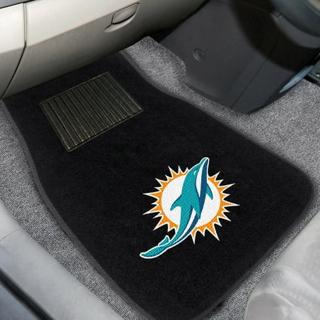 - Miami Dolphins 2-Piece Embroidered Car Mat Set - No Size