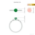 thumbnail image 5 of ANGARA Natural Marquise and Dot Emerald Engagement Ring with Diamonds in 14K White Gold for Women (Size-5mm) | May Birthstone, Birthday, Anniversary, Jewelry Gift for Women | Natural Emerald Ring, 5 of 9