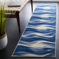 thumbnail image 2 of SAFAVIEH Jasper Eddie Abstract Overdyed Runner Rug, Navy/Ivory, 2' x 9', 2 of 8