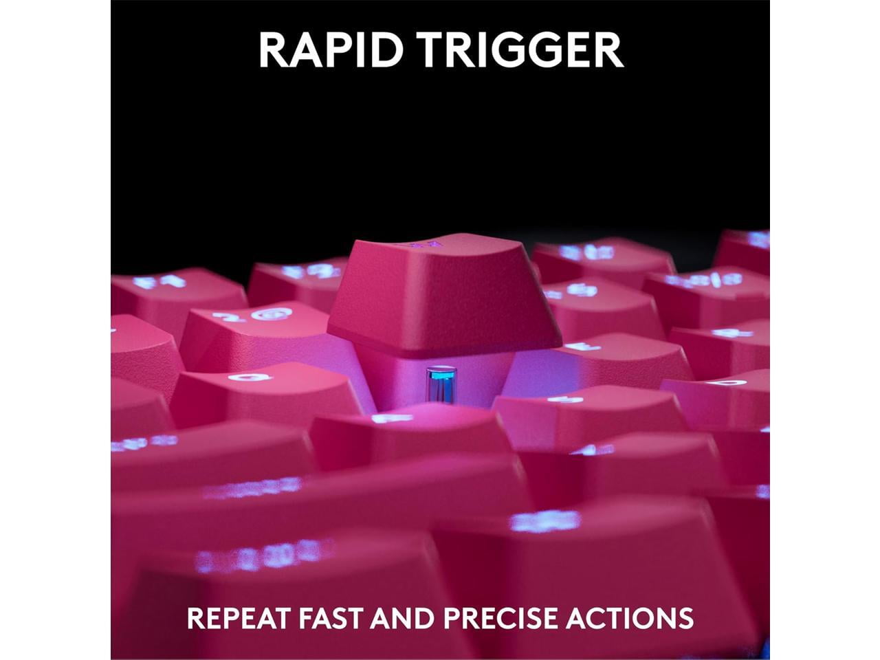 Logitech Pro X TKL RAPID Tenkeyless Wired Gaming Keyboard, Magenta 920-013133