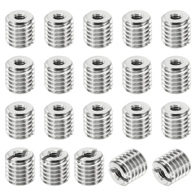 Unique Bargains Adaptateurs de Filetage Manchon Réducteur Écrou 20 Pcs M10x1.5 Mâle à M4x0.7 Femelle Réparation Insert Écrou 10mm