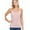 118-Blush, variant on Women's Cami Tank Top Stylish V- Neck Trimmed Lace Rib Knit (Large, Pecan)