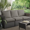 thumbnail image 2 of Sunbrella  Canvas Charcoal Grey Indoor/Outdoor Deep Seating Cushion Set - 23 in W x 25 in D, 2 of 5