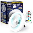 thumbnail image 1 of Bell+Howell Socket Air Socket Fan Light &acirc;?? Wireless Ceiling Fan with Lights and Remote, Ventilateur Plafond Avec Lumiere, Ceiling Fa, 1 of 8