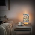 thumbnail image 6 of Blue Hydrangeas Table Lamp with USB Port LED Warm Light Lamp Night Light Home Decor, 6 of 7