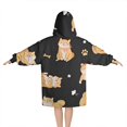 thumbnail image 2 of Shiba Inu Blanket Hoodies for Kids 6-13YR Oversize Wearable Blanket Hoodies for Boys Girls Teens, 2 of 7