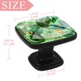 thumbnail image 4 of 4 Pcs Square Cabinet Handle Cupboard Knob Drawer Pulls Handle Tropical Green Drawer Knobs with Screws Furniture Decoration, 4 of 7